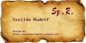 Szollás Rudolf névjegykártya