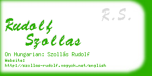 rudolf szollas business card